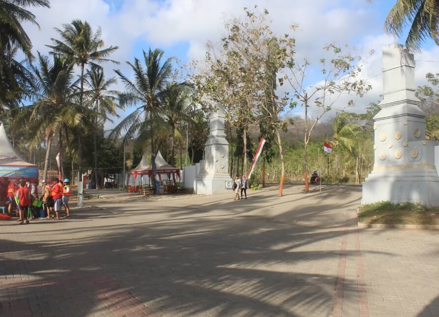 Pohon Kelapa yang Berjejer di Pinggir Pantai