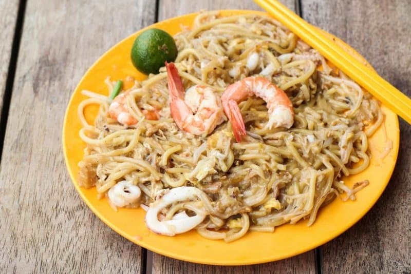 makanan khas singapura mie prawn